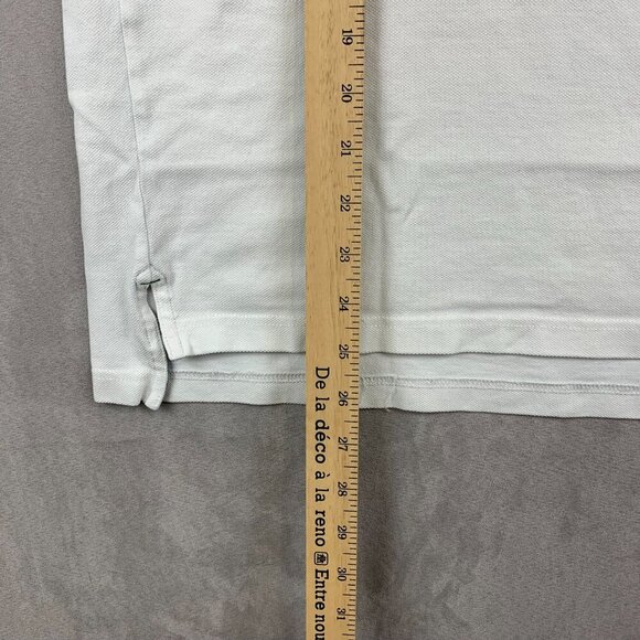 Brooks Brothers Mens Shirt XL White Blue Colorblock Rugby Polo Long Sleeve Crest - Picture 10 of 12